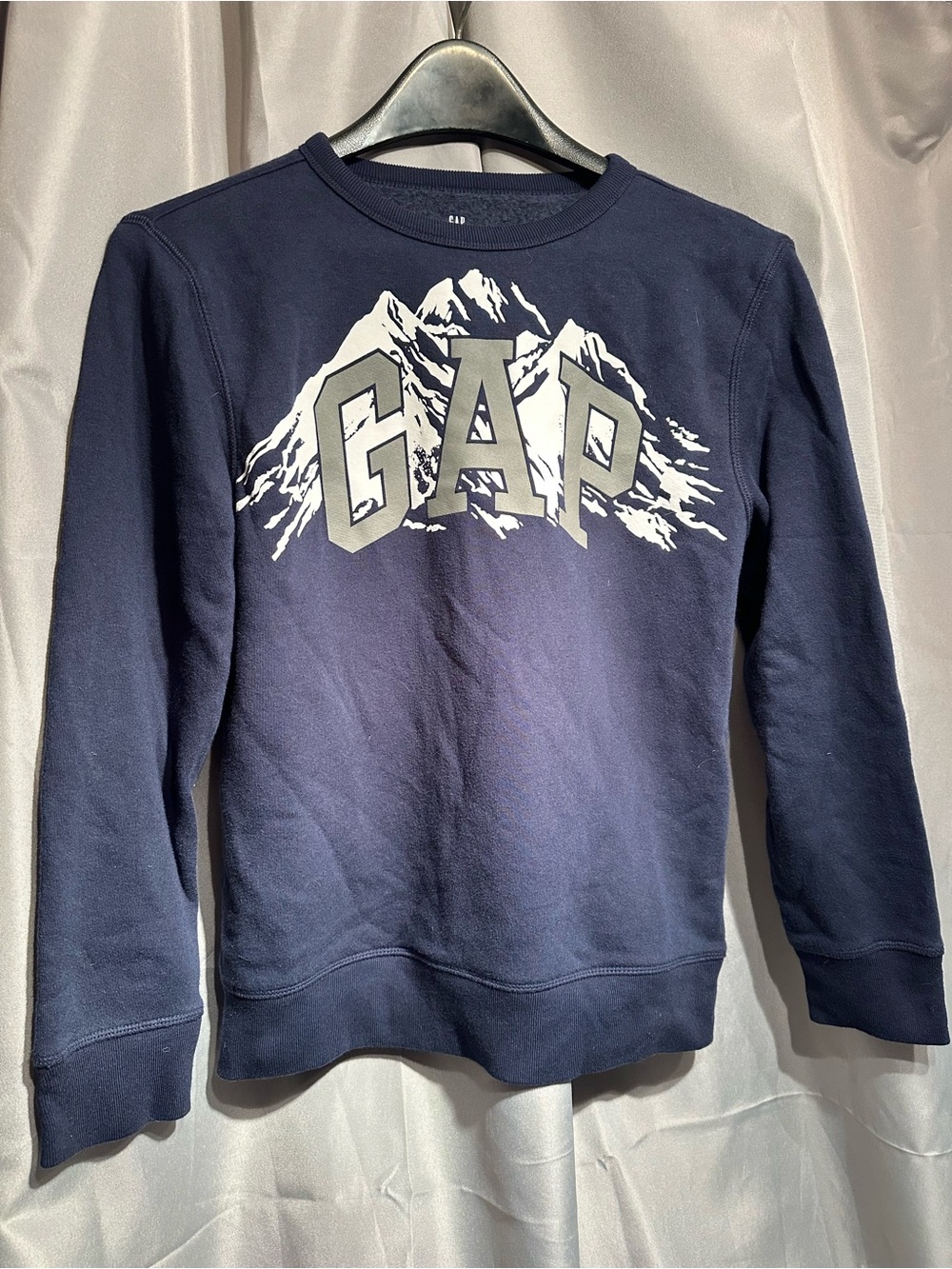 GAP kids Navy Logo Crewneck Sweater